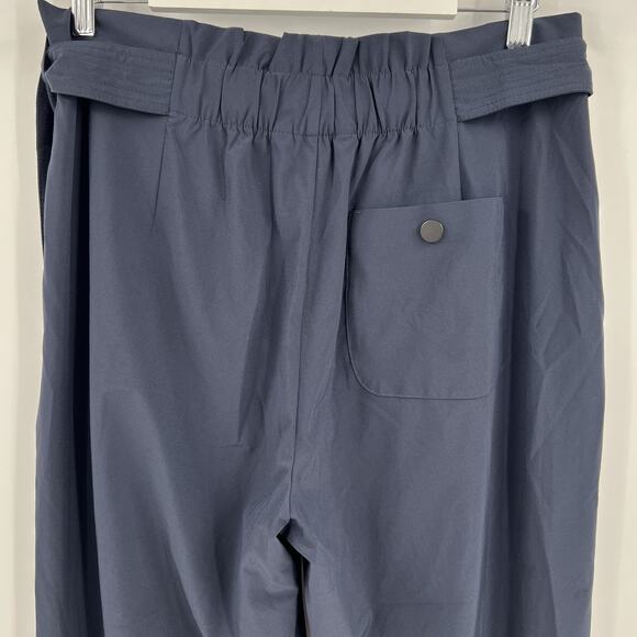 Athleta Pants Skyline Pant II Navy Paperbag Tie Waist Belted 530640 Size 10T - Picture 7 of 12